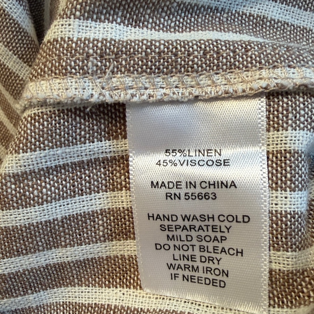 Cynthia Rowley Beige and White Striped Tiered Maxi Dress - Picture 7 of 10
